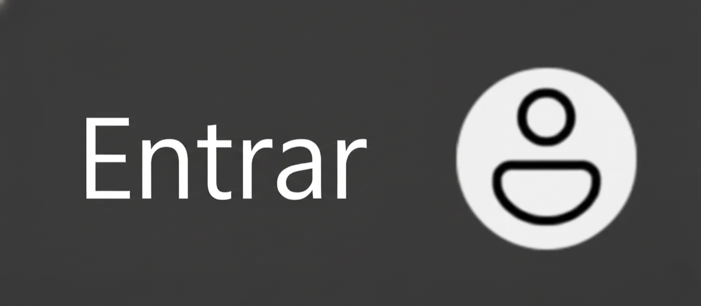 Botão Entrar com ícone de perfil na barra superior do Power BI Desktop, por onde a ferramenta pede login